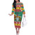 Guyana Christmas Off The Shoulder Long Sleeve Dress Coat Of Arms with Flag Style - Wonder Print Shop