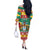 Guyana Christmas Off The Shoulder Long Sleeve Dress Coat Of Arms with Flag Style - Wonder Print Shop