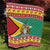 Guyana Christmas Quilt Coat Of Arms with Flag Style - Wonder Print Shop