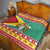 Guyana Christmas Quilt Coat Of Arms with Flag Style - Wonder Print Shop