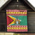 Guyana Christmas Quilt Coat Of Arms with Flag Style - Wonder Print Shop