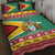 Guyana Christmas Quilt Bed Set Coat Of Arms with Flag Style - Wonder Print Shop