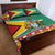 Guyana Christmas Quilt Bed Set Coat Of Arms with Flag Style - Wonder Print Shop