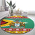 Guyana Christmas Round Carpet Coat Of Arms with Flag Style