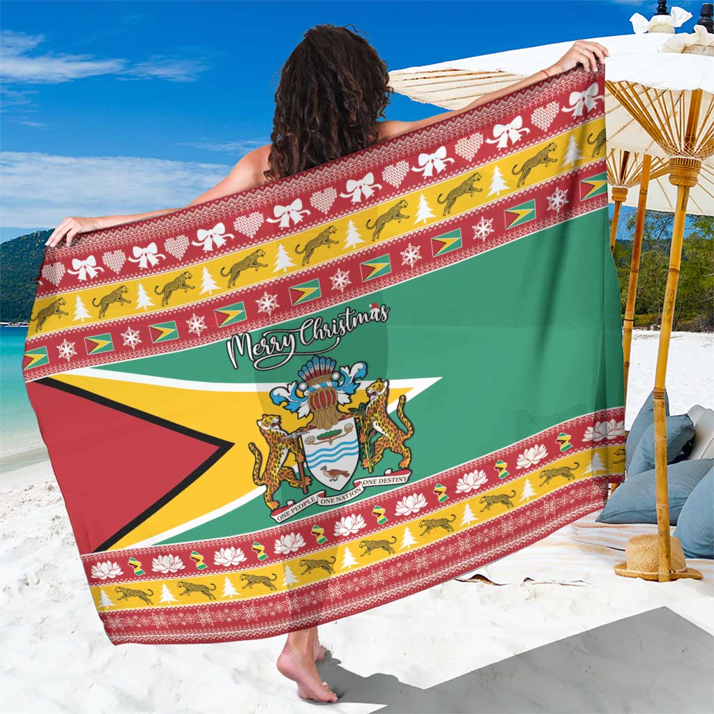 Guyana Christmas Sarong Coat Of Arms with Flag Style