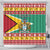 Guyana Christmas Shower Curtain Coat Of Arms with Flag Style