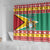 Guyana Christmas Shower Curtain Coat Of Arms with Flag Style