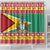 Guyana Christmas Shower Curtain Coat Of Arms with Flag Style