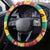 Guyana Christmas Steering Wheel Cover Coat Of Arms with Flag Style - Wonder Print Shop