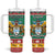 Guyana Christmas Tumbler With Handle Coat Of Arms with Flag Style - Wonder Print Shop