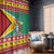 Guyana Christmas Window Curtain Coat Of Arms with Flag Style - Wonder Print Shop