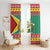 Guyana Christmas Window Curtain Coat Of Arms with Flag Style - Wonder Print Shop