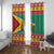 Guyana Christmas Window Curtain Coat Of Arms with Flag Style - Wonder Print Shop