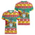 Guyana Christmas Women V-Neck T-Shirt Coat Of Arms with Flag Style - Wonder Print Shop