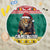 Cameroon Christmas Beach Blanket Lion Santa Joyeux Noel - Wonder Print Shop