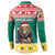 Cameroon Christmas Button Sweatshirt Lion Santa Joyeux Noel - Wonder Print Shop