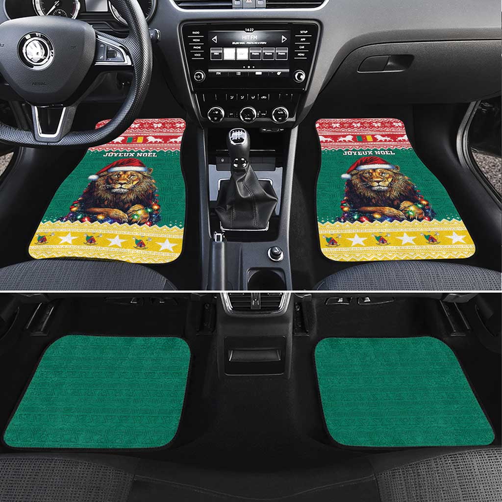 Cameroon Christmas Car Mats Lion Santa Joyeux Noel - Wonder Print Shop