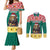 Cameroon Christmas Couples Matching Mermaid Dress and Long Sleeve Button Shirt Lion Santa Joyeux Noel