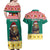 Cameroon Christmas Couples Matching Off Shoulder Maxi Dress and Hawaiian Shirt Lion Santa Joyeux Noel - Wonder Print Shop