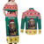 Cameroon Christmas Couples Matching Off Shoulder Maxi Dress and Long Sleeve Button Shirt Lion Santa Joyeux Noel - Wonder Print Shop