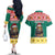 Cameroon Christmas Couples Matching Off The Shoulder Long Sleeve Dress and Hawaiian Shirt Lion Santa Joyeux Noel - Wonder Print Shop