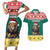 Cameroon Christmas Couples Matching Short Sleeve Bodycon Dress and Hawaiian Shirt Lion Santa Joyeux Noel - Wonder Print Shop