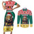 Cameroon Christmas Couples Matching Short Sleeve Bodycon Dress and Long Sleeve Button Shirt Lion Santa Joyeux Noel - Wonder Print Shop