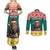 Cameroon Christmas Couples Matching Summer Maxi Dress and Long Sleeve Button Shirt Lion Santa Joyeux Noel - Wonder Print Shop