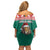 Cameroon Christmas Family Matching Off Shoulder Short Dress and Hawaiian Shirt Lion Santa Joyeux Noel - Wonder Print Shop