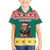 Cameroon Christmas Family Matching Off Shoulder Short Dress and Hawaiian Shirt Lion Santa Joyeux Noel - Wonder Print Shop