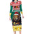 Cameroon Christmas Long Sleeve Bodycon Dress Lion Santa Joyeux Noel - Wonder Print Shop