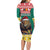 Cameroon Christmas Long Sleeve Bodycon Dress Lion Santa Joyeux Noel - Wonder Print Shop