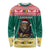 Cameroon Christmas Long Sleeve Shirt Lion Santa Joyeux Noel - Wonder Print Shop