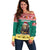 Cameroon Christmas Off Shoulder Sweater Lion Santa Joyeux Noel - Wonder Print Shop