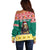 Cameroon Christmas Off Shoulder Sweater Lion Santa Joyeux Noel - Wonder Print Shop