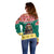 Cameroon Christmas Off Shoulder Sweater Lion Santa Joyeux Noel - Wonder Print Shop