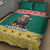 Cameroon Christmas Quilt Bed Set Lion Santa Joyeux Noel - Wonder Print Shop