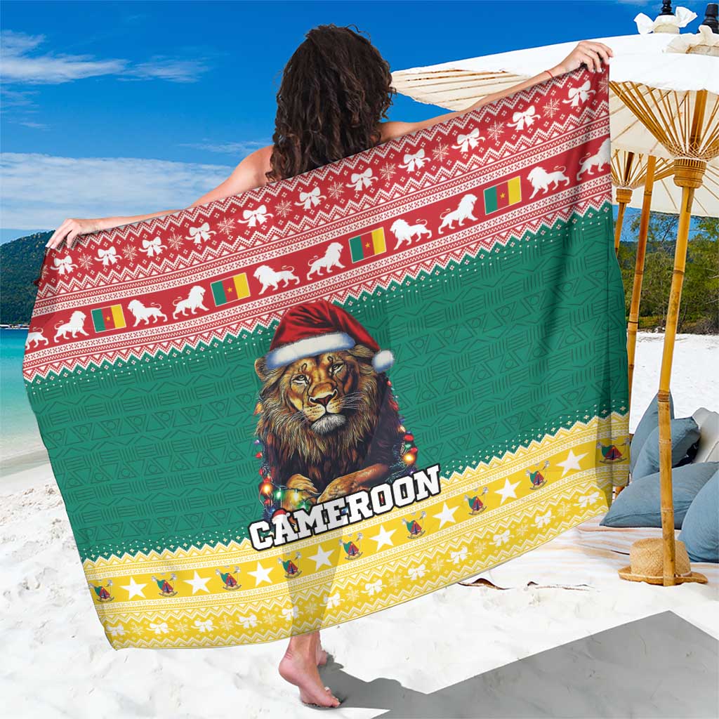 Cameroon Christmas Sarong Lion Santa Joyeux Noel