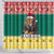 Cameroon Christmas Shower Curtain Lion Santa Joyeux Noel