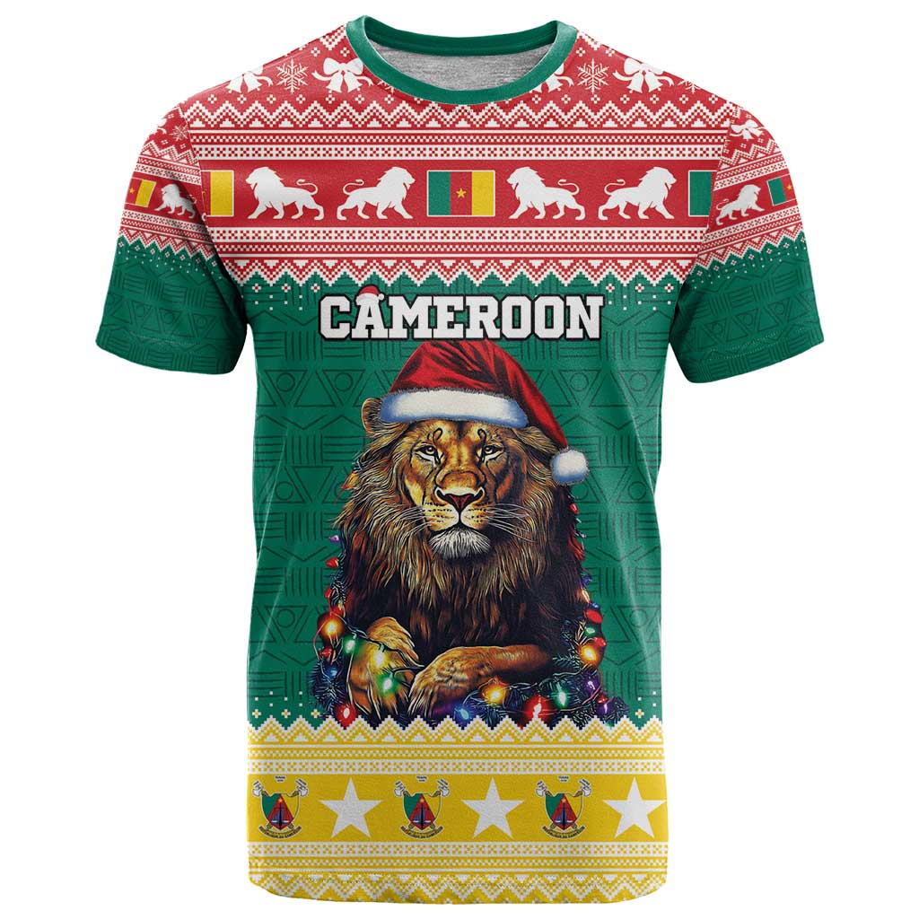 Cameroon Christmas T Shirt Lion Santa Joyeux Noel - Wonder Print Shop