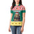 Cameroon Christmas Women Polo Shirt Lion Santa Joyeux Noel - Wonder Print Shop