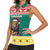 Cameroon Christmas Women Sleeveless Polo Shirt Lion Santa Joyeux Noel - Wonder Print Shop