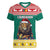 Cameroon Christmas Women V-Neck T-Shirt Lion Santa Joyeux Noel - Wonder Print Shop