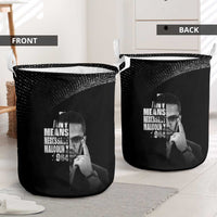 Malcolm X El-Hajj Malik El-Shabazz Laundry Basket By Any Means Necessary - Wonder Print Shop
