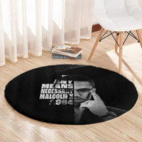 Malcolm X El-Hajj Malik El-Shabazz Round Carpet By Any Means Necessary - Wonder Print Shop