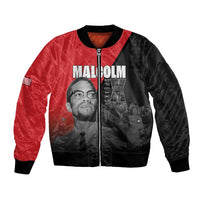 African America Heroes Bomber Jacket Malcolm X Speaks - Wonder Print Shop
