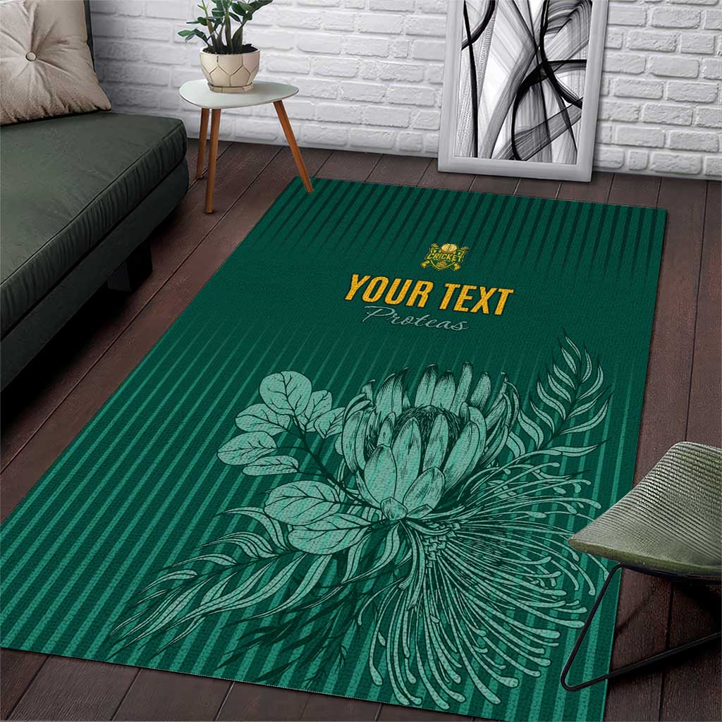 Custom South Africa Cricket Area Rug Road To Champions