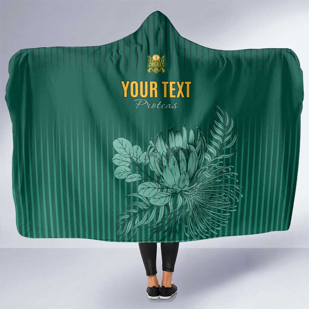 Custom South Africa Cricket Hooded Blanket Road To Champions