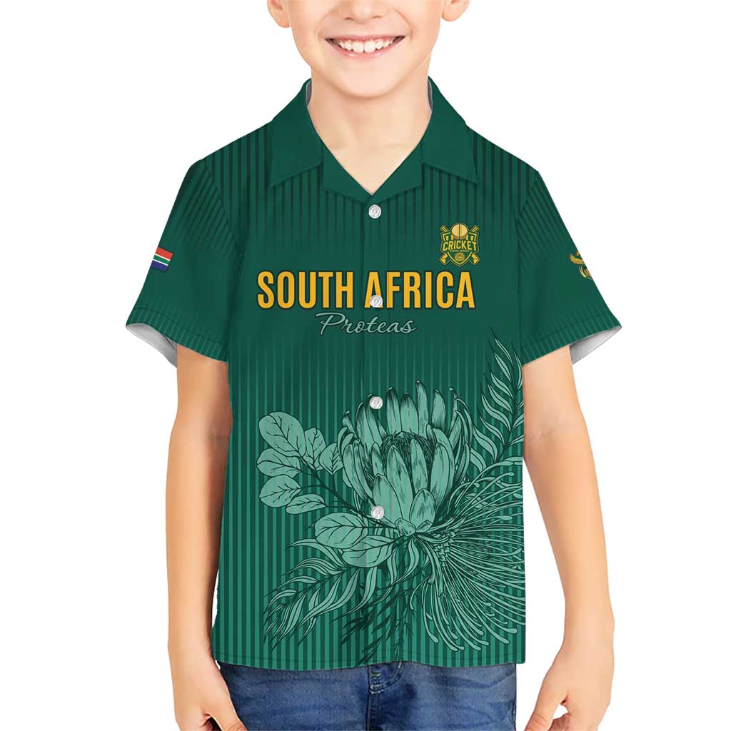 Custom South Africa Cricket Kid Hawaiian Shirt Road To Champions