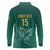 Custom South Africa Cricket Long Sleeve Polo Shirt Road To Champions